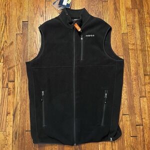Solaris Full Zip Fleece Vest Black Mens LT Large Tall